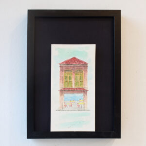 geylang shophouse series - singapore watercolour painting for sale