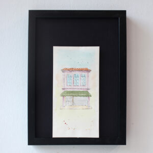 geylang shophouse series - singapore watercolour painting for sale