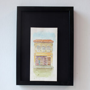 geylang shophouse series - singapore watercolour painting for sale