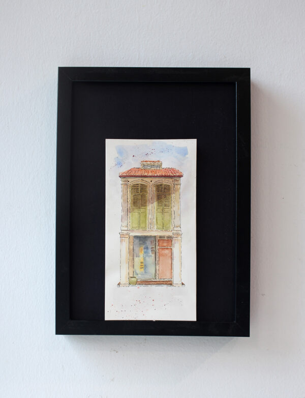 geylang shophouse series - singapore watercolour painting for sale